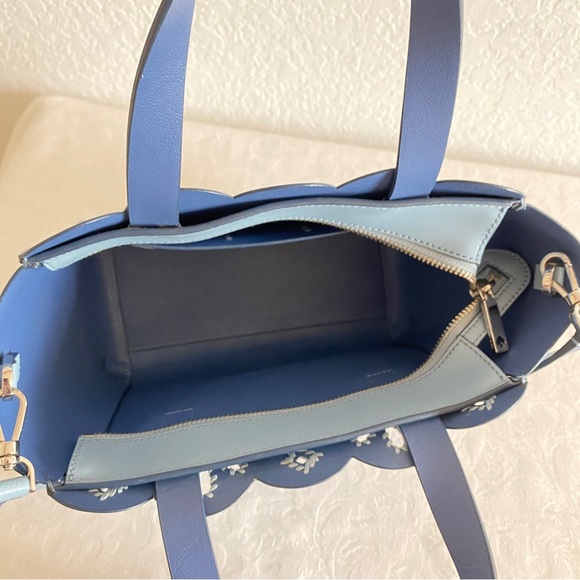 Kate Spade blue Scallop trim Eyelet 2 way bag - Picture 8 of 11